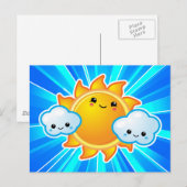Kawaii Sunny Day Briefkaart (Voorkant / Achterkant)
