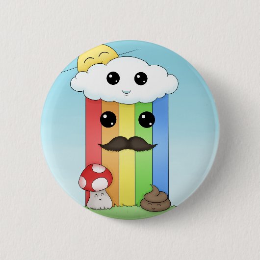 Kawaii Sunny Day Ronde Button 5,7 Cm (Voorkant)