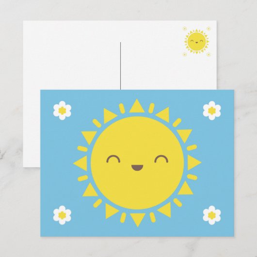 Kawaii Sunny Days Briefkaart (Voorkant / Achterkant)