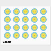 Kawaii Sunny Days Ronde Sticker (Vel)