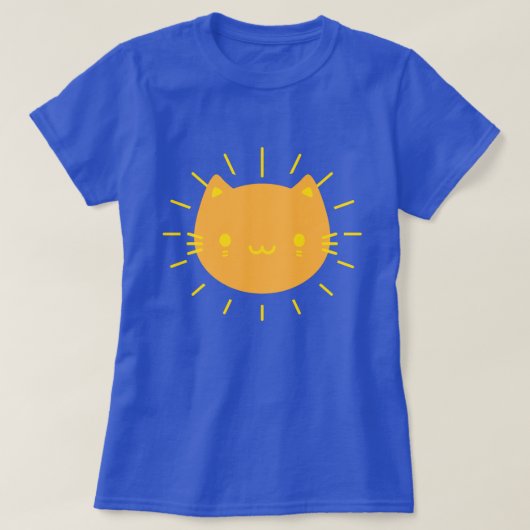 Kawaii Sunshine Cat T-shirt (Design voorkant)