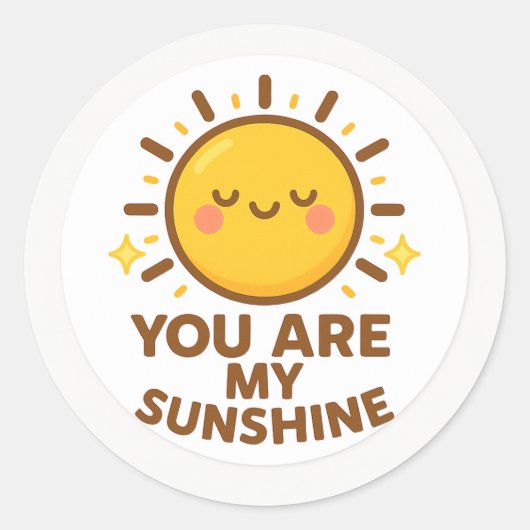 Kawaii Sunshine Sticker (Voorkant)