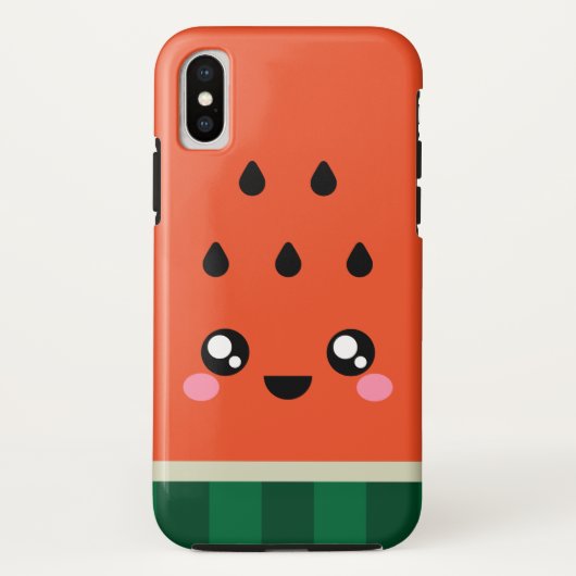 Kawaii Super Cute Watermelon iPhone X Hoesje (Achterkant)