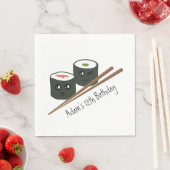 Kawaii Sushi Addict Cute Character Name Birthday Servet (Insitu)