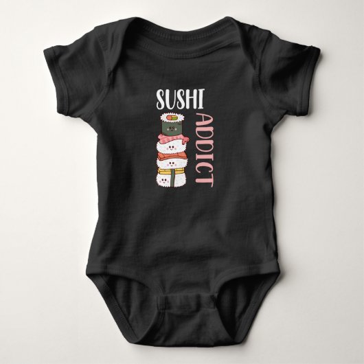 Kawaii Sushi Anime Cute Japans Food Romper (Voorkant)