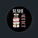 Kawaii Sushi Anime Cute Japans Food Ronde Button 5,7 Cm<br><div class="desc">Kawaii Sushi Anime kletst Japans eten. Grappig Sushi-kleding voor Foodies.</div>