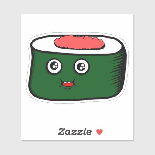 Kawaii Sushi Cartoon – Schattigee Sticker (Vel)