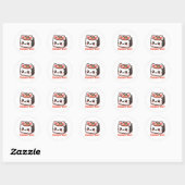 Kawaii Sushi-Cat Pun Ronde Sticker (Vel)