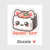 Kawaii Sushi-Cat Pun Sticker (Vel)