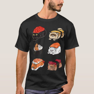 Kawaii Sushi Cats, Slaperige Sushi Katten_1 T-shirt