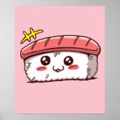 Kawaii Sushi Cute Japans Food Poster (Voorkant)
