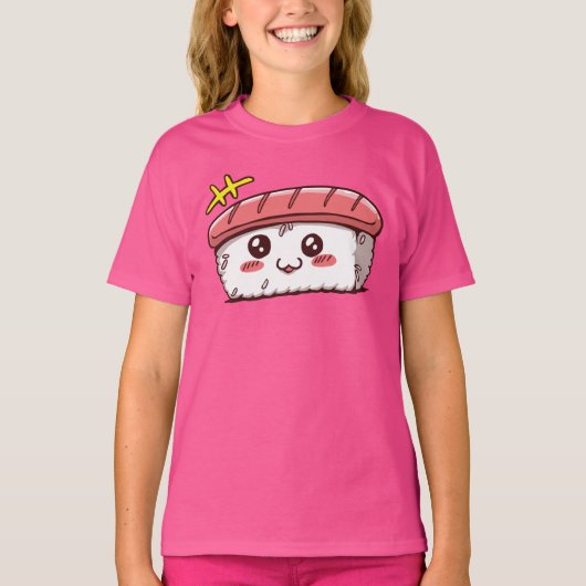 Kawaii Sushi Cute Japans Food T-shirt (Voorkant)