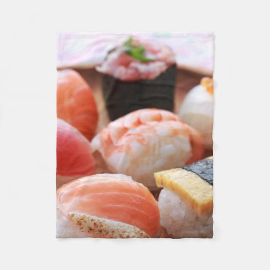 Kawaii Sushi Delight – Fleece Blanket Deken (Voorkant)