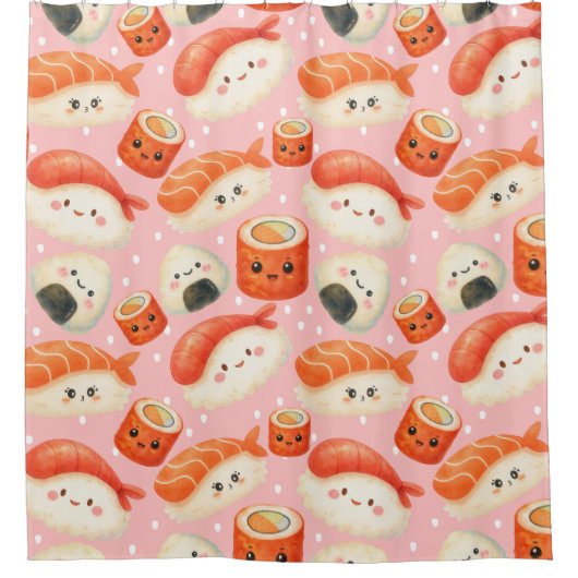 Kawaii Sushi Douchegordijnen (Voorkant)