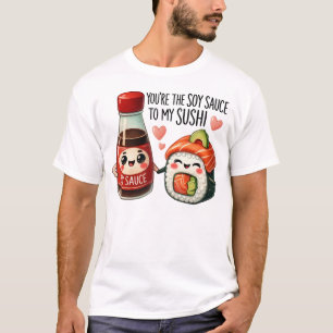 Kawaii Sushi en Sojasaus Kunst T-shirt