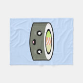Kawaii Sushi Fleece Deken (Voorkant (Horizontaal))
