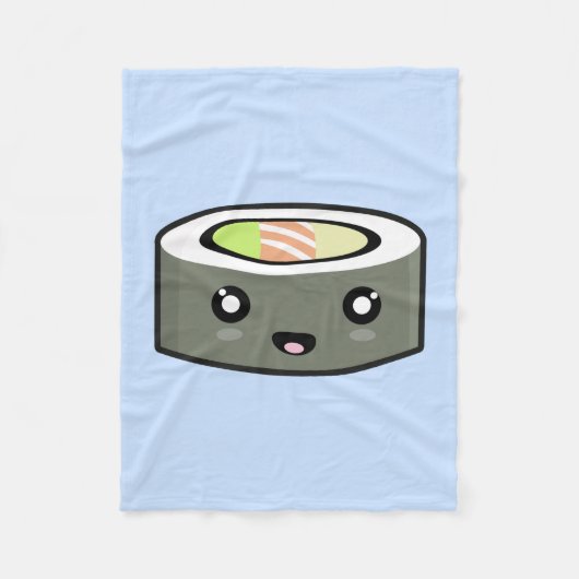 Kawaii Sushi Fleece Deken (Voorkant)