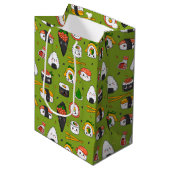 Kawaii Sushi Geschenktas Medium Cadeauzakje (Voorkant Gekanteld)