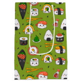 Kawaii Sushi Geschenktas Medium Cadeauzakje (Achterkant)
