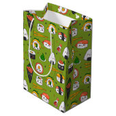 Kawaii Sushi Geschenktas Medium Cadeauzakje (Achterkant Gekanteld)