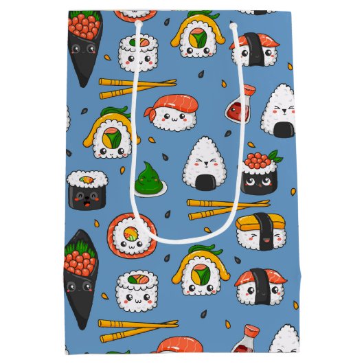 Kawaii Sushi Gift Bag Medium Cadeauzakje (Achterkant)