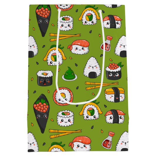 Kawaii Sushi Gift Bag Medium Cadeauzakje (Achterkant)