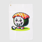 Kawaii Sushi golf spelen Golfhanddoek (Voorkant)