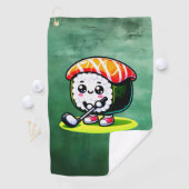 Kawaii Sushi golf spelen Golfhanddoek (Insitu)