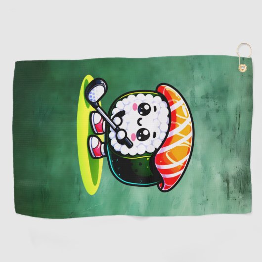 Kawaii Sushi golf spelen Golfhanddoek (Horizontaal)