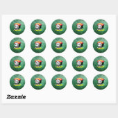 Kawaii Sushi golf spelen Ronde Sticker (Vel)