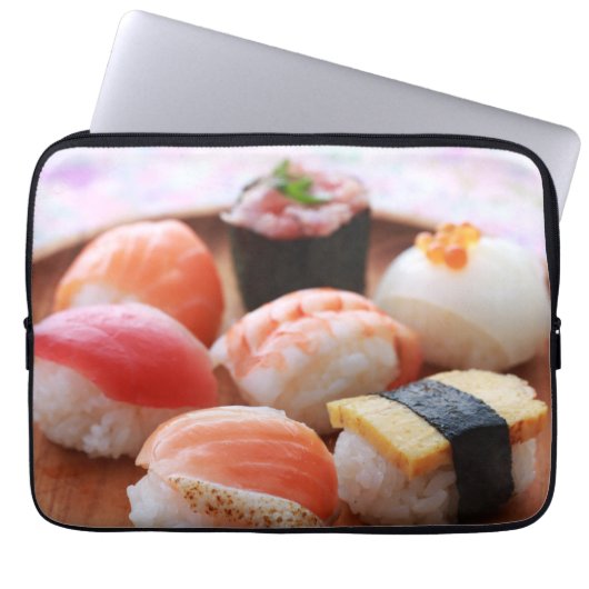 Kawaii Sushi Harmony – Laptop Sleeve by SUSHIMI (Voorkant)