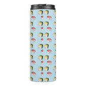 Kawaii Sushi Japans voedselblauw Maki Roll Nigiri Thermosbeker (Achterkant)