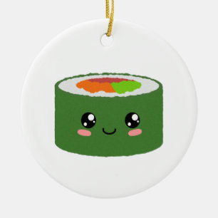 Kawaii Sushi Keramisch Ornament