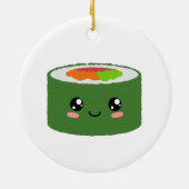 Kawaii Sushi Keramisch Ornament (Achterkant)