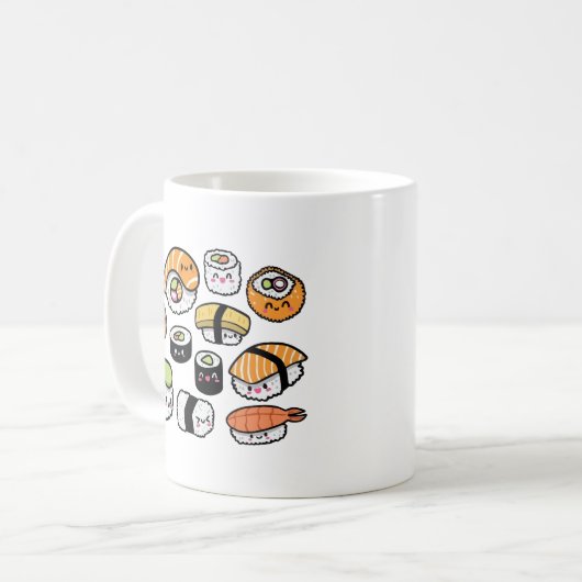 Kawaii sushi  koffiemok (Voorkant links)