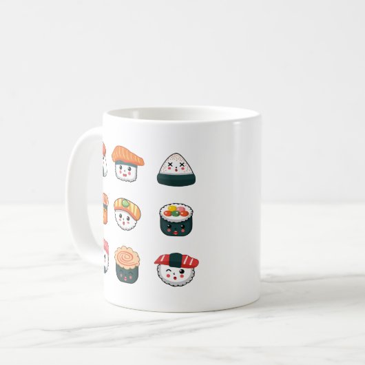 Kawaii sushi  koffiemok (Voorkant links)