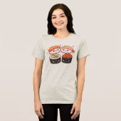 Kawaii Sushi Liefde Tri-Blend Shirt (Voorkant volledig)