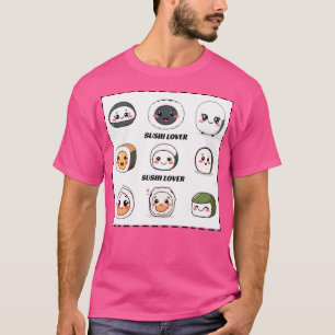 Kawaii Sushi Lover - Schattigee Sushi-tekens Ontwe T-shirt