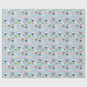 Kawaii Sushi Matcha Food Pattern  Cadeaupapier (Vlak)