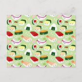Kawaii Sushi met gezichten Briefkaart (Voorkant)