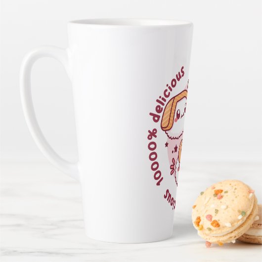 Kawaii sushi met grappige quotes voor zwarte minna latte mok (In situ)