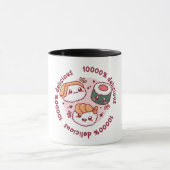 Kawaii sushi met grappige quotes voor zwarte minna mok (Midden)