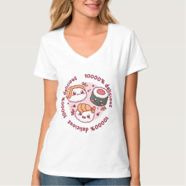 Kawaii sushi met grappige quotes voor zwarte minna t-shirt