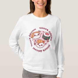 Kawaii sushi met grappige quotes voor zwarte minna t-shirt