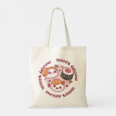 Kawaii sushi met grappige quotes voor zwarte minna tote bag (Achterkant)