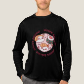 Kawaii sushi met grappige quotes voor zwarte minna Tri-Blend shirt (Voorkant volledig)