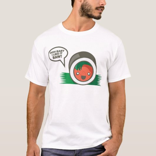 Kawaii Sushi- Ooh Baby ik vind het leuk Raw T-shirt (Voorkant)