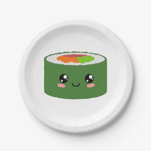 Kawaii Sushi Papieren Bordje (Voorkant)
