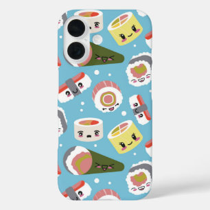 Kawaii Sushi Party iPhone 16 Hoesje