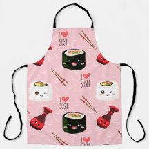 Kawaii Sushi Pattern Light Roze
